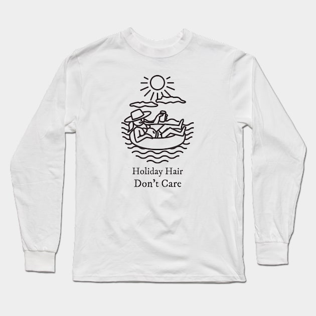 Holiday Hair Don't Care Girls Summer Holiday Long Sleeve T-Shirt by Wo:oM Atelier